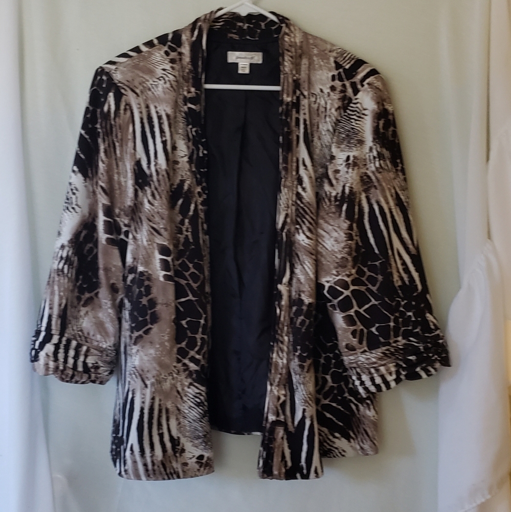 🫖2/$20 Dress Barn Animal Print Jacket